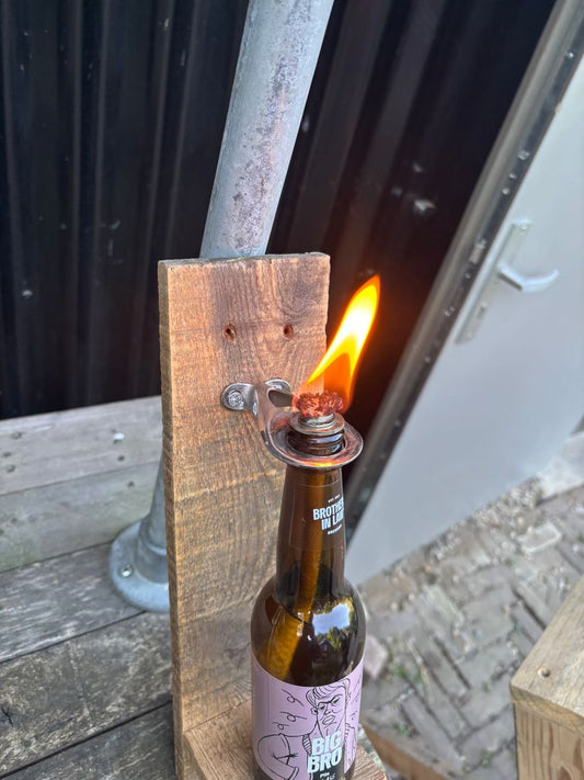 Originele olielamp in een fles
