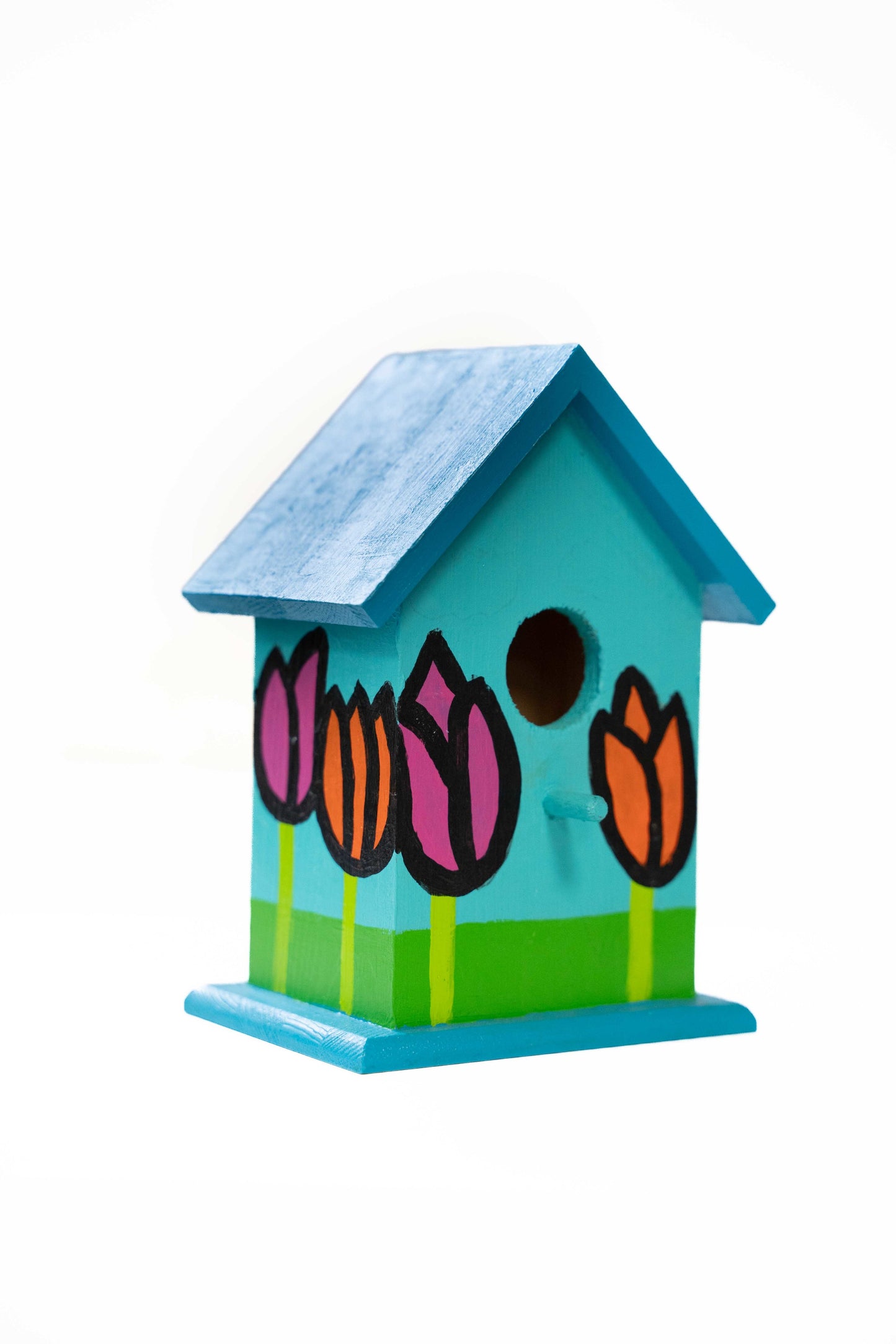 Vogelhuisje, beschilderd