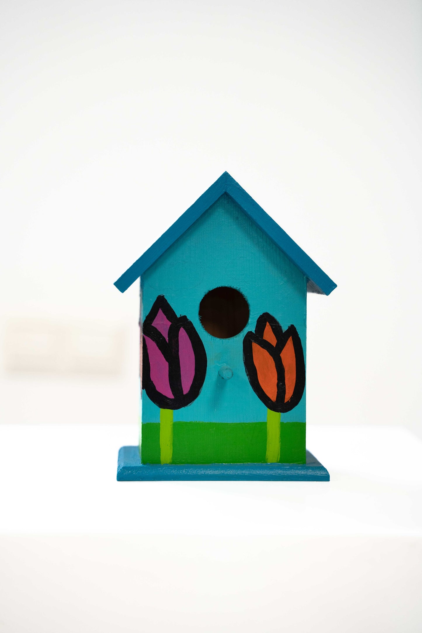Vogelhuisje, beschilderd