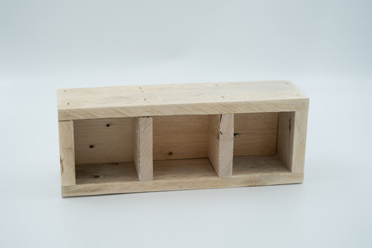 Houten bakje met 3 vakjes